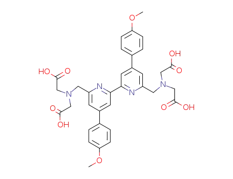 Molecular Structure of 144343-03-3 (2,2',2,2'-<<4,4'-Bis(4-methoxyphenyl)-2,2'-bipyridine-6,6'-diyl>bis(methylenenitrilo)>tetrakis(acetic acid))