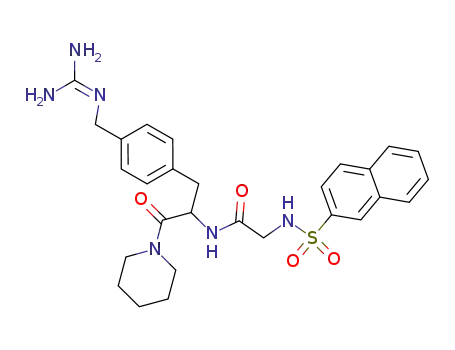 Molecular Structure of 109273-51-0 (N(alpha)-(2-naphthylsulfonylglycyl)-4-guanidinomethylphenylalaninepiperidide)