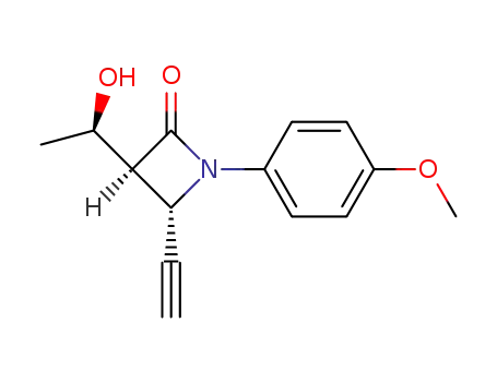 (3S,4S)-4-Ethynyl-3-((R)-1-hydroxy-ethyl)-1-(4-methoxy-phenyl)-azetidin-2-one