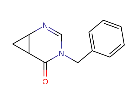 Molecular Structure of 89185-17-1 (2,4-Diazabicyclo[4.1.0]hept-2-en-5-one, 4-(phenylmethyl)-)