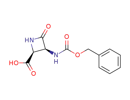 Molecular Structure of 84208-16-2 (2-Azetidinecarboxylic acid, 4-oxo-3-[[(phenylmethoxy)carbonyl]amino]-,
cis-)