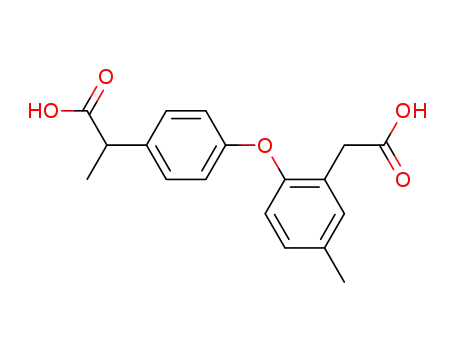 Molecular Structure of 78490-40-1 (dl-2-[4-(2'-carboxymethyl-4'-methylphenoxy)phenyl]propionic acid)