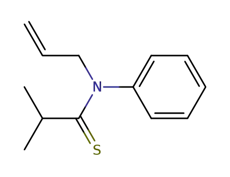 Molecular Structure of 81114-05-8 (Propanethioamide,  2-methyl-N-phenyl-N-2-propenyl-  (9CI))