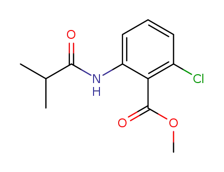 Molecular Structure of 57334-24-4 (2-Chloro-6-isobutyrylamino-benzoic acid methyl ester)