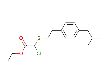 Chloro-[2-(4-isobutyl-phenyl)-ethylsulfanyl]-acetic acid ethyl ester