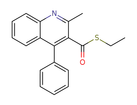Molecular Structure of 143755-13-9 (3-Quinolinecarbothioic acid, 2-methyl-4-phenyl-, S-ethyl ester)