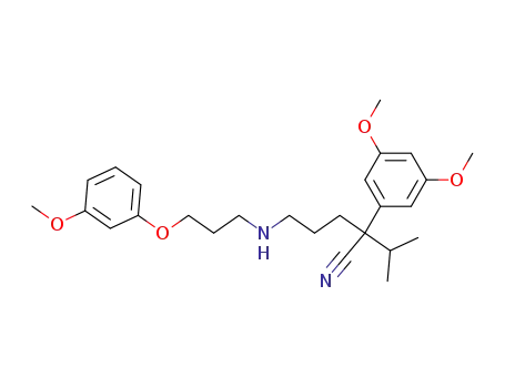 2-(3,5-Dimethoxy-phenyl)-2-isopropyl-5-[3-(3-methoxy-phenoxy)-propylamino]-pentanenitrile