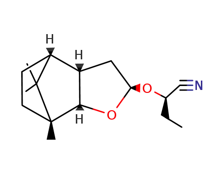 (R)-2-((1R,2S,4R,6S,7R)-1,10,10-Trimethyl-3-oxa-tricyclo[5.2.1.0<sup>2,6</sup>]dec-4-yloxy)-butyronitrile