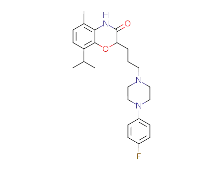 2H-1,4-Benzoxazin-3(4H)-one,
2-[3-[4-(4-fluorophenyl)-1-piperazinyl]propyl]-5-methyl-8-(1-methylethyl)-