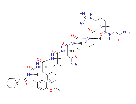 Glycinamide, O-ethyl-N-[(1-mercaptocyclohexyl)acetyl]-D-tyrosyl-L-phenylalanyl-L-valyl- L-asparaginyl-L-cysteinyl-L-prolyl-L-arginyl-