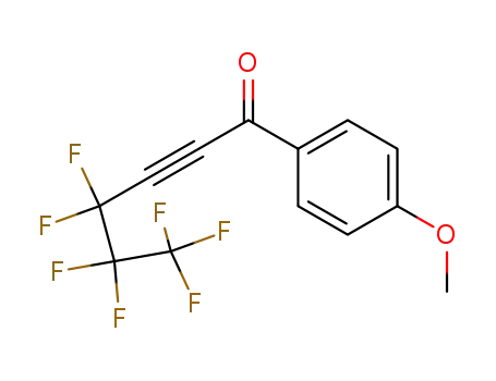 Molecular Structure of 89965-75-3 (2-Hexyn-1-one, 4,4,5,5,6,6,6-heptafluoro-1-(4-methoxyphenyl)-)
