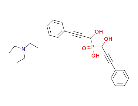 Phosphinic acid, bis(1-hydroxy-3-phenyl-2-propynyl)-, compd. with
N,N-diethylethanamine (1:1)