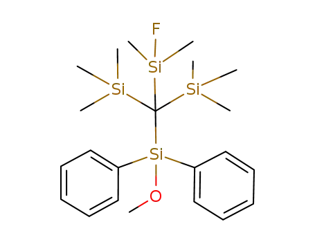 Molecular Structure of 103126-24-5 (Silane,
[(fluorodimethylsilyl)(methoxydiphenylsilyl)methylene]bis[trimethyl-)