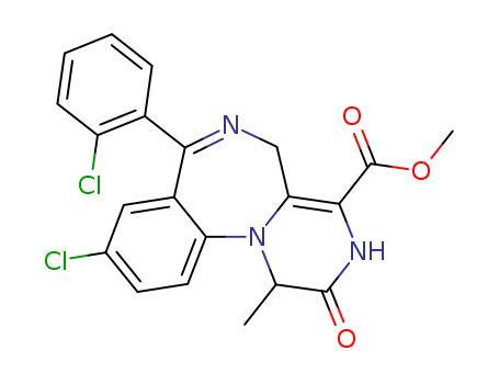 Pyrazino[1,2-a][1,4]benzodiazepine-4-carboxylicacid, 9-chloro-7-(2-chlorophenyl)-1,2,3,5-tetrahydro-1-methyl-2-oxo-, methylester