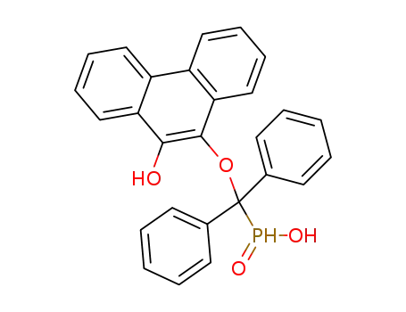 Molecular Structure of 89291-14-5 (Phosphinic acid, [[(10-hydroxy-9-phenanthrenyl)oxy]diphenylmethyl]-)