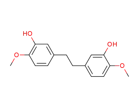 Molecular Structure of 51458-24-3 (Phenol, 3,3'-(1,2-ethanediyl)bis[6-methoxy-)
