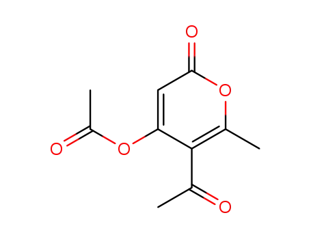Molecular Structure of 116934-75-9 (4-acetoxy-5-acetyl-6-methyl-2-pyrone)