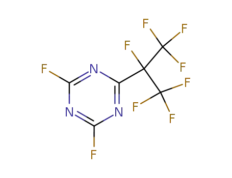 Molecular Structure of 10271-35-9 (1,3,5-Triazine, 2,4-difluoro-6-[1,2,2,2-tetrafluoro-1-(trifluoromethyl)ethyl]-)
