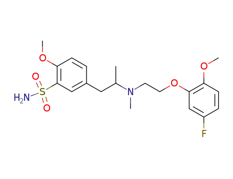 Molecular Structure of 144818-58-6 ((+/-)-5-<2-<N-<2-(5-fluoro-2-methoxyphenoxy)ethyl>-N-methylamino>propyl>-2-methoxybenzenesulfonamide)