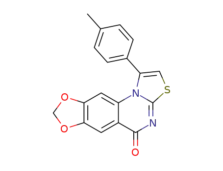 Molecular Structure of 106511-52-8 (1-p-Tolyl-7,9-dioxa-3-thia-4,10b-diaza-dicyclopenta[a,g]naphthalen-5-one)