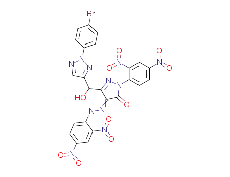 5-{[2-(4-Bromo-phenyl)-2H-[1,2,3]triazol-4-yl]-hydroxy-methyl}-2-(2,4-dinitro-phenyl)-4-[(2,4-dinitro-phenyl)-hydrazono]-2,4-dihydro-pyrazol-3-one