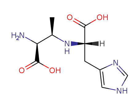 Molecular Structure of 88495-07-2 (L-Histidine,N-[(1R,2S)-2-amino-2-carboxy- 1-methylethyl]- )