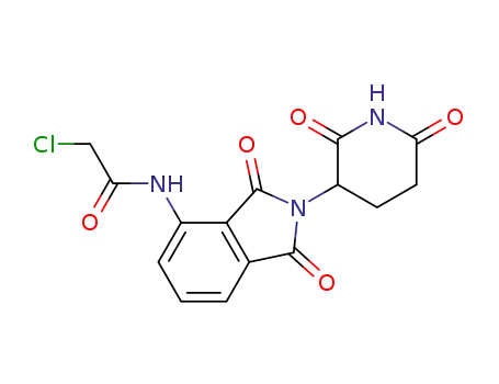 Molecular Structure of 444287-84-7 (2‐chloro‐N‐(2‐(2,6‐dioxopiperidin‐3‐yl)‐1,3‐dioxoisoindolin‐4‐yl)acetamide)