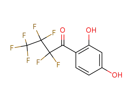 Molecular Structure of 65240-03-1 (1-Butanone, 1-(2,4-dihydroxyphenyl)-2,2,3,3,4,4,4-heptafluoro-)