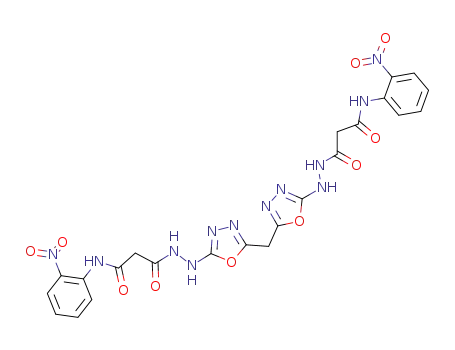 N-(2-Nitro-phenyl)-2-{N'-[5-(5-{N'-[2-(2-nitro-phenylcarbamoyl)-acetyl]-hydrazino}-[1,3,4]oxadiazol-2-ylmethyl)-[1,3,4]oxadiazol-2-yl]-hydrazinocarbonyl}-acetamide