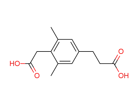 Molecular Structure of 100217-86-5 (3-(4-carboxymethyl-3,5-dimethylphenyl)propionic acid)