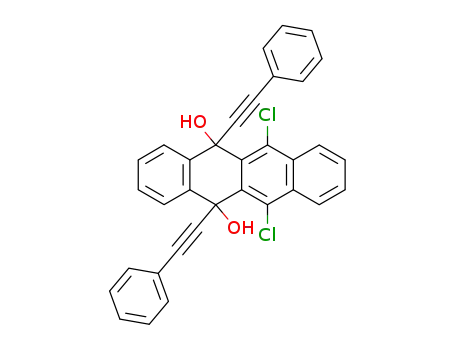 6,11-dichloro-5,12-bis(phenylethynyl)-5,12-dihydronaphthacene-,12-diol