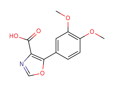 Molecular Structure of 89205-08-3 (5-(2,4-DIMETHYOXYPHENYL)-1,3-OXAZOLE-4-CARBOXYLIC ACID)