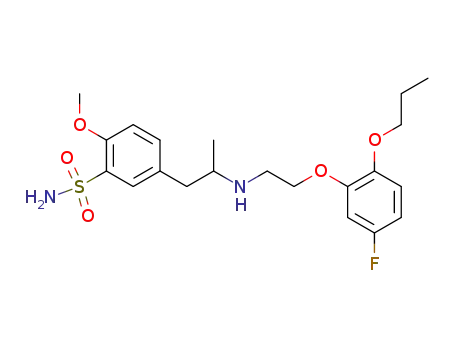Molecular Structure of 144818-60-0 (5-[2-[2-(5-Fluoro-2-n-propoxyphenoxy)ethylamino]propyl]-2-methoxybenzenesulfonamide)