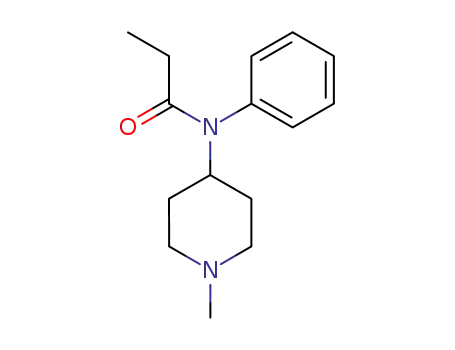 Molecular Structure of 22261-99-0 (Propanamide, N-(1-methyl-4-piperidinyl)-N-phenyl-)