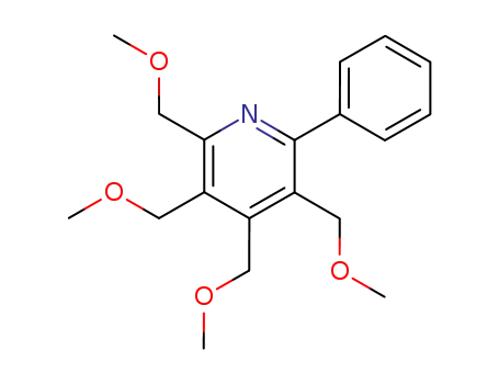 Molecular Structure of 135605-48-0 (3,4,5,6-Tetra(methoxymethyl)-2-phenylpyridine)