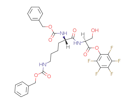 (S)-2-((S)-2,6-Bis-benzyloxycarbonylamino-hexanoylamino)-3-hydroxy-propionic acid pentafluorophenyl ester