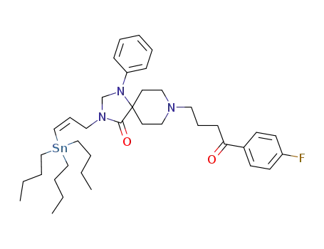 1,3,8-Triazaspiro[4.5]decan-4-one,
8-[4-(4-fluorophenyl)-4-oxobutyl]-1-phenyl-3-[3-(tributylstannyl)-2-propen
yl]-, (E)-