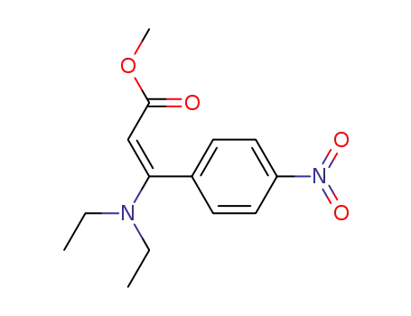Molecular Structure of 137201-73-1 (E-methyl β-(N,N-diethylamino)-p-nitrocinnamate)