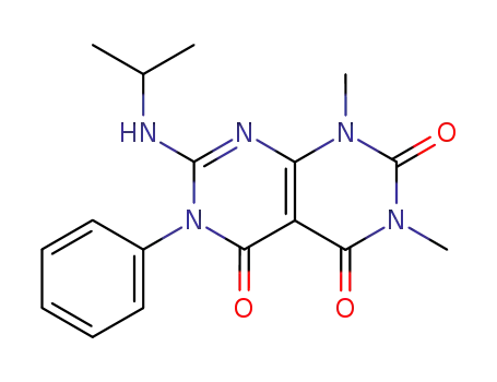 7-isopropylamino-1,3-dimethyl-2,4,5-trioxo-6-phenyl-1,2,3,4,5,6-hexahydropyrimido<4,5-d>pyrimidine