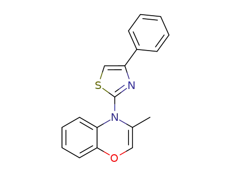 Molecular Structure of 84589-34-4 (3-methyl-4-(4-phenhylthiazol-2-yl)-4H-1,4-benzoxazine)