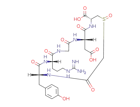 Molecular Structure of 143120-27-8 (CYCLO(-D-TYR-ARG-GLY-ASP-CYS (CARBOXYMETHYL)-OH) SULFOXIDE)