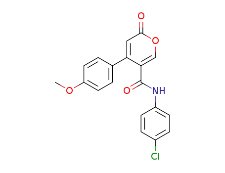 2H-Pyran-5-carboxamide,
N-(4-chlorophenyl)-4-(4-methoxyphenyl)-2-oxo-