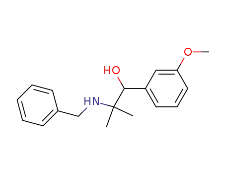 Molecular Structure of 77740-68-2 (Benzenemethanol,
3-methoxy-a-[1-methyl-1-[(phenylmethyl)amino]ethyl]-)