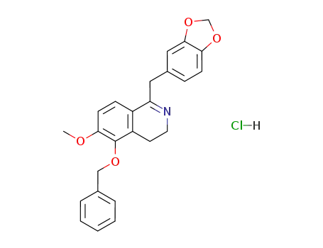 1-Benzo[1,3]dioxol-5-ylmethyl-5-benzyloxy-6-methoxy-3,4-dihydro-isoquinoline; hydrochloride