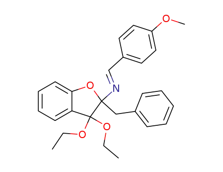 (2-Benzyl-3,3-diethoxy-2,3-dihydro-benzofuran-2-yl)-[1-(4-methoxy-phenyl)-meth-(E)-ylidene]-amine