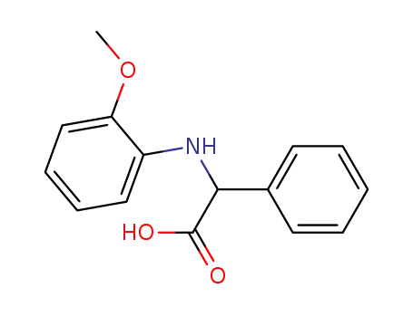 Molecular Structure of 60561-73-1 ((2-METHOXY-PHENYLAMINO)-PHENYL-ACETIC ACID)
