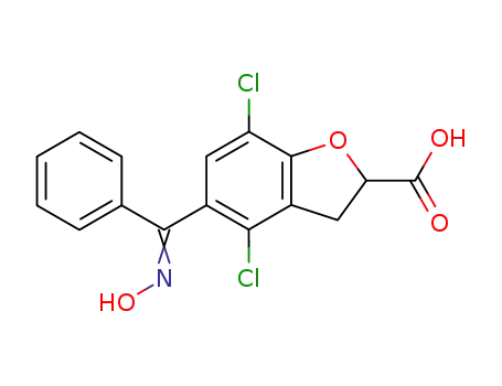 4,7-dichloro-2,3-dihydro-5-(α-hydroxyiminobenzyl)benzo<b>furan-2-carboxylic acid