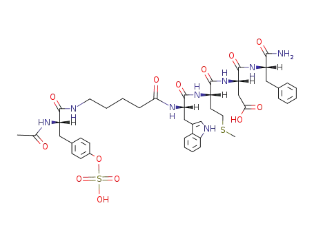 Ac-Tyr(SO<sub>3</sub>H)-(5-aminopentanoyl)-Trp-Met-Asp-Phe-NH<sub>2</sub>