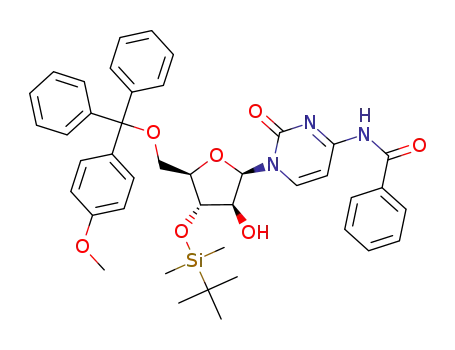 N-(1-{(2R,3S,4S,5R)-4-(tert-Butyl-dimethyl-silanyloxy)-3-hydroxy-5-[(4-methoxy-phenyl)-diphenyl-methoxymethyl]-tetrahydro-furan-2-yl}-2-oxo-1,2-dihydro-pyrimidin-4-yl)-benzamide