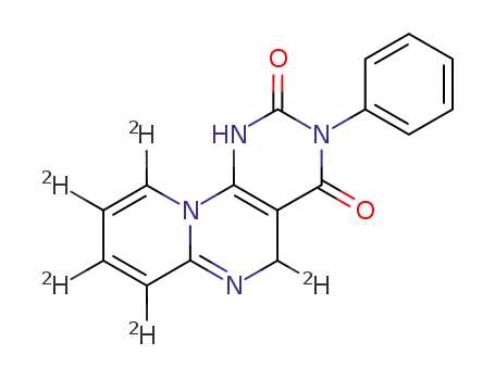 4-phenyl-3,5-dioxo-2,2-dihydropyrimido<5,6-c>-6(H-D)-1'-azaquinolizine (7,8,9,10-D<sub>4</sub>)